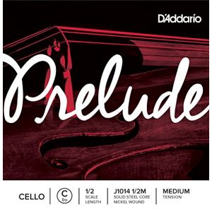 D'Addario Bowed Corde seule (Do) pour violoncelle Prelude, manche 1/2, tension Medium