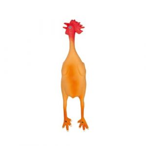 Record Jouet pour Chien en Latex &ndash; Poulet avec couineur &ndash; Jouet interactif pour Animaux &ndash; Forme r&eacute;aliste de Poulet &ndash; Taille : 45 cm