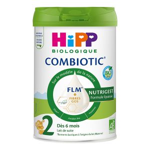 HiPP Lait Poudre Bébé 2ème Âge Épaissi Dès 0 À 6 Mois Bio Combiotic Biologique - La Boîte De 800g