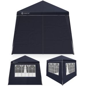Pavillon pliable Capri Anthracite 3x3m incl. 4 parois lat&eacute;rales