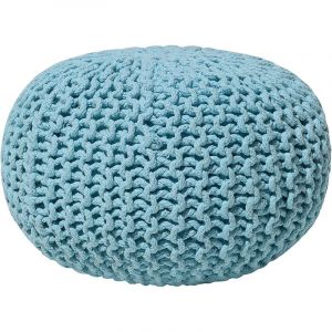 Beliani Pouf bleu clair 40 x 25 cm CONRAD - bleu ciel