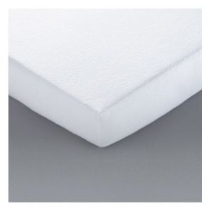 Protège matelas éponge antiacarien Blanc Couleur Blanc Taille 80 x 190 cm