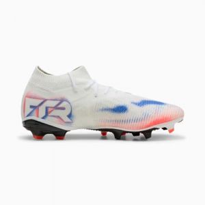 Puma Mixte Future 8 Match FG/AG Chaussure de Football, Blanche, Noire, Rouge éclatante, 42 EU