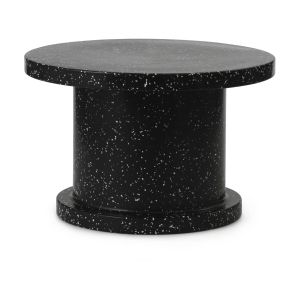 Normann Copenhagen Table basse ronde en plastique recyclé noir 75x48cm Bit