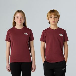 The North Face T-shirt Simple Down manches courtes rouge bordeaux enfant - S