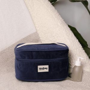 Trousse de toilette Gaspard 25 cm Velours Marine