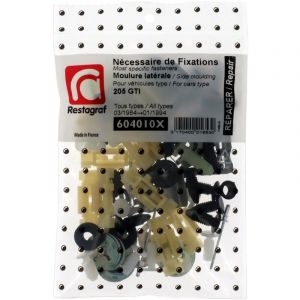 Restagraf Kit de Fixations pour Moulures Latérales 205 GTI Toutes Versions (03/1984 à 01/1994) - Réf. 604010X - Sachet de 70 Pièces