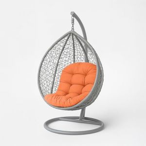 HOMESCAPES Coussin pour Fauteuil Suspendu extérieur, Coussin de Rechange pour Fauteuil oeuf – Usage intérieur et extérieur - Terracotta