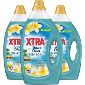 Lessive liquide - Super Croix par XTra - Bora Bora - fleurs de Monoï & lait dAloe - 126 lavages