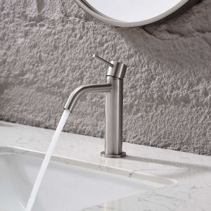 Mitigeur de lavabo nickel brossé PVD Inox S304 série Promise