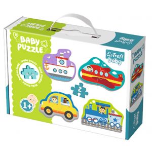 Trefl Jeu de puzzle 4 en 1 enfants bébé classique véhicules de transport