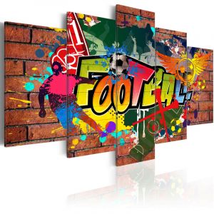 Artgeist Tableau - football (graffiti) 100x50