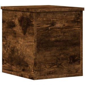 VidaXL Boîte de rangement chêne fumé 30x35x35 cm bois d'ingénierie