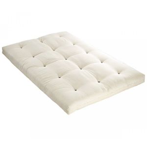 Terre de Nuit Matelas Futon Ecru - Coton 90x200