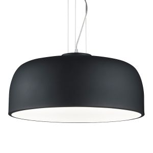 Image de Trio Suspension Baron Baron Rond Grand Diam&egrave;tre E27 52Cm Couleur Noir Opaco 309800432 LIGHTING ITALIA