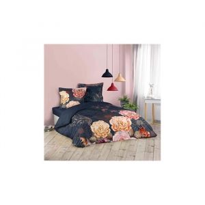 Parure de lit - Imprim&eacute;e Camelia - 240x220 - Housse de couette + Taies d'oreiller.