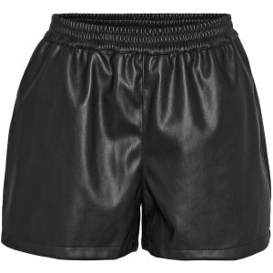 Noisy may Andy Pu Black - Shorts - noir - S - 100% Polyester,Faux cuir