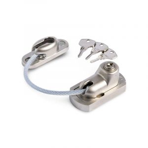 Entrebâilleur de sécurité pour porte vigicable 1 pièce(s) entrebâilleur de porte à vis zamak nickel entrebâilleur de sécurité pour porte vigicable - n