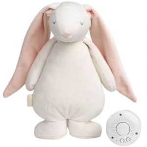 Image de Peluche Veilleuse Musicale Lapin Moonie - Crème et Rose