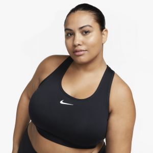 Image de Nike Brassière Swoosh Medium Support Grande Taille Femme - Black, Black - Taille 1X (UK 22-24)