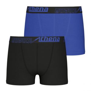 Athena Lot de 2 boxers garçon Ecopack noir
