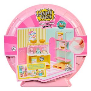 MGA's Miniverse Make It Mini Spaces Ice Cream Shop - Comprend 1 Pack, Jeu de Construction, DIY, Art Créatif, Collectionneurs et Enfants Dès 8 Ans, Non Comestible