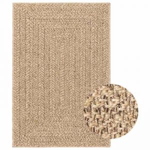VidaXL Tapis ZIZUR beige 100x200 cm aspect de jute intérieur extérieur
