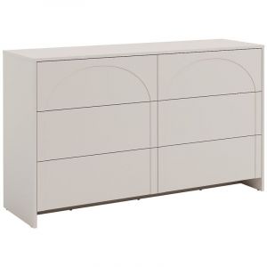 Commode 6 tiroirs – MDF – Beige - NALYRA de Maison Céphy