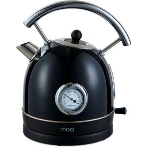 Moa Retro Kettle Noir - Electrique - acier inoxydable - EK4TB