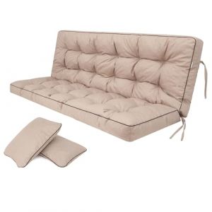 Bjird - Coussins pour Bancs de Jardin - Beige, 100 cm - Coussins Assise & Dossier Souples