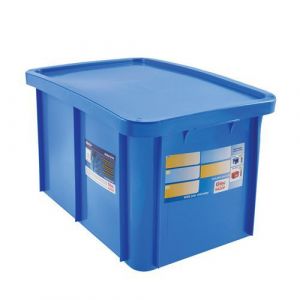 Gilac Bac 55 L antibactérien avec couvercle bleu,