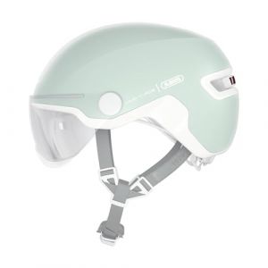Abus HUD-Y ACE City Helmet - Stylish Bike Helmet with Visor and Magnetic, Rechargeable Rear LED Light - for Men and Women