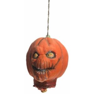 Ruedelafete Tête Citrouille 21cm en latex, à suspendre
