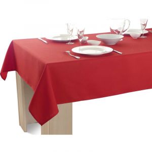 Le Linge De Jules - Nappe Unie Anti-taches Rouge - Rectangle 150 x 240 cm