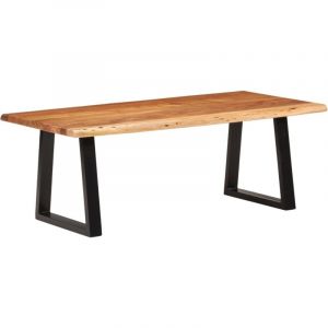 VidaXL Table Basse, Table d'Appoint avec Pieds, Bout de Canap&eacute;, Meuble de Salon Salle de S&eacute;jour Int&eacute;rieur, Moderne, Bois Massif d'Acacia