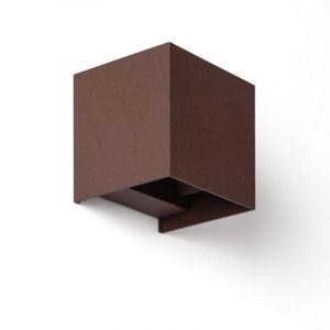 TechBrey Applique Murale Ext&eacute;rieure LED 10 W Aluminium &Eacute;clairage Double Face CCT S&eacute;lectionnable Iridix Rouille