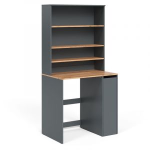 Armoire machine &agrave; laver Viktor, Anthracite/ch&ecirc;ne dor&eacute;, 93.6x88.2cm 2 parties avec armoire et &eacute;tag&egrave;re, Vicco