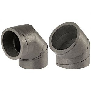 Ubbink Coude isol&eacute; pour raccordement chauffe-eau thermodynamique - Coude &agrave; 45 &deg; - Diam&egrave;tre 125