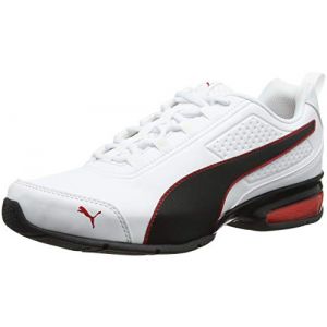 Puma Leader Vt Sl, Chaussures de Running Mixte Adulte, Blanc White Black-Flame Scarlet 1), 48 EU