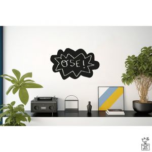 Plage Sticker décoratif autocollant, citation pour oser, positive attitude, Ose, little bad wolf, do it, 68 cm X 48 cm