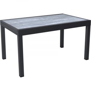 Habitat et Jardin Table de jardin en aluminium extensible 'Lagos' - 140/280 x 90 x 76 cm - Gris