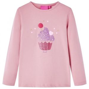 VidaXL T-Shirt Enfants À Manches Longues Rose Clair 104