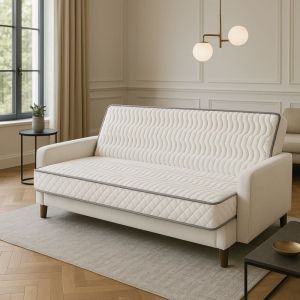 Matelas Ferme Pour tous Clic Clac 140x190 x 13 cm Ressorts Ensaches - Dim Assise 70 cm - 5 zones de Confort - Haute Resilience - Hypoallergenique