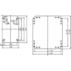 Schneider Electric Plaque de montage NSYMM32 (L x l) 300 mm x 200 mm acier galvanisé 1 pc(s)