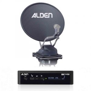 Alden Onelight EVO Platinium Parabole Satellite Automatique 60cm + Pointeur Module SSC - Gris