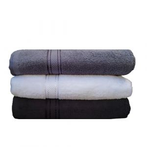 Serviette De Bain 70x140 - Lot 3 Serviettes De Bain Coton contemporain