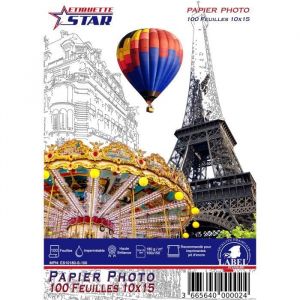 100 Feuilles Papier Photo 10x15 cm (100x150mm) Premium Haute Brillance 180g
