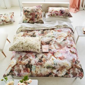 Designers Guild Parure de lit FLEURS DE JOUR Travertine en percale de coton