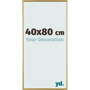 Your Decoration - 40x80 cm - Cadre Photo en Plastique Avec Verre acrylique - Anti-Reflet - Excellente Qualité - Or - Cadre Decoration Murale - Evry.