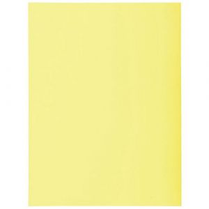 Exacompta Réf. 332005E - Carton de 5 paquets de 50 chemises rigides avec 2 rabats SUPER 210 g/m² - couleurs pastel - chemises certifiées PEFC- dim 24 x 32 cm pour format A4 - couleur canari